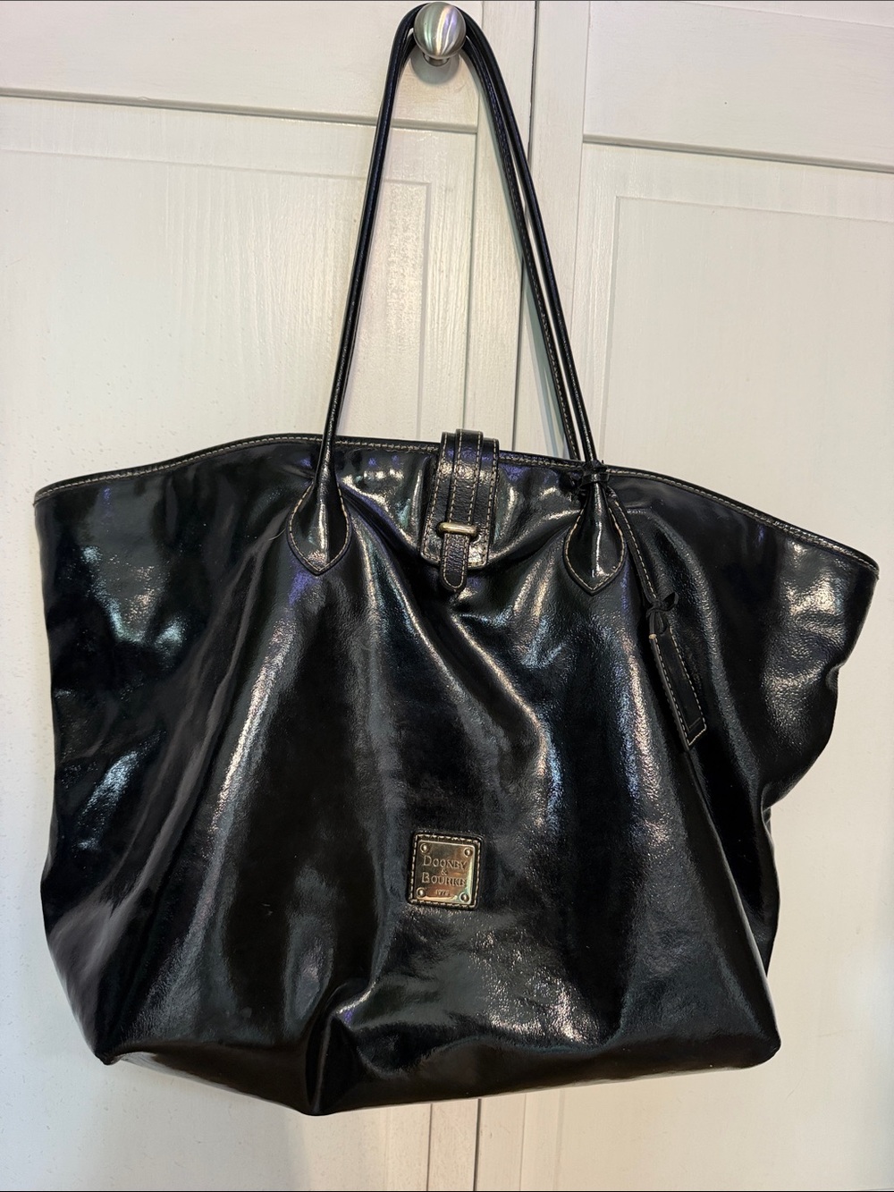 Dooney & Bourke Black Patent Leather Tote